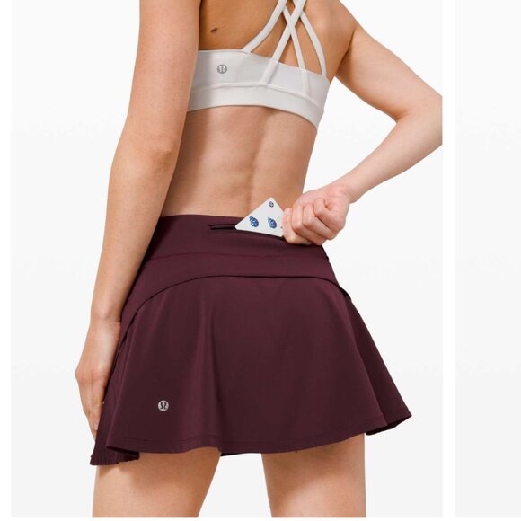 Lululemon Play Off The Pleats Skirt *13" in Cassis - Size 4 Dark Red Skort *Flaw - Picture 12 of 14